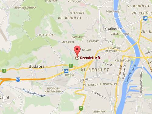 Szendefi Kft. térképen való elhelyezkedése